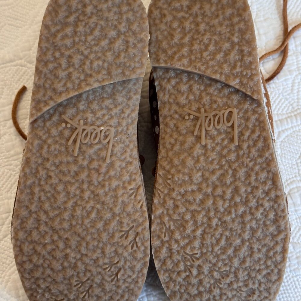 Beek "Finch" Shearling Lined Lace-Up Leather Moccasin Sz 6 NWOB - Picture 4 of 5